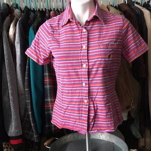 Vintage Tommy Tommy Hilfiger Y2K Pink Striped Button Down Shirt